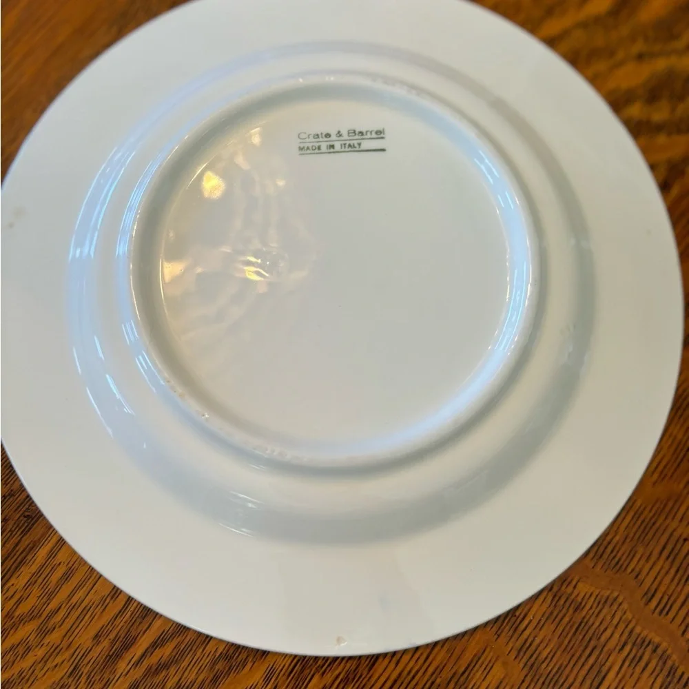 Quadrifoglio Ceramica La Primula Rimmed plates  Blue/White Grapes